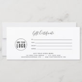 Carte Ajouter Logo Dark Bokeh Lights Gold Certificat cad (Dos)