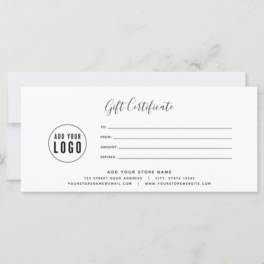 Carte Ajouter Logo Dark Bokeh Lights Gold Certificat cad (Dos)