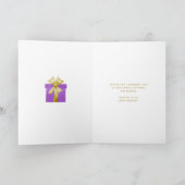 Carte Ajouter Logo Purple Cadeau Gold Fireworks Group An (Intérieur)