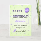 Carte Ajouter nom et âge vieillir vieux disgracieusement (Devant)