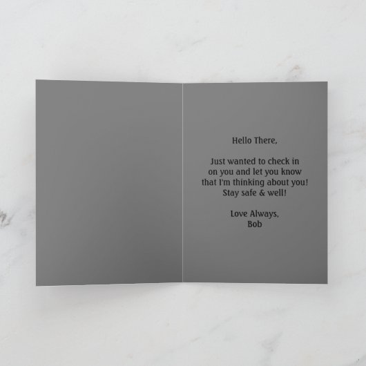 Carte Ajouter Photo Coronavirus Lockdown (Intérieur)