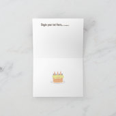 Carte Ajouter texte et photo à l'arrière mignon annivers (Intérieur)