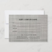 Carte Ajouter un certificat cadeau commercial modifiable (Devant)