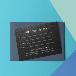 Carte Ajouter un certificat cadeau commercial modifiable