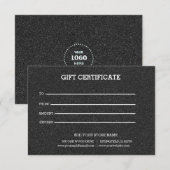 Carte Ajouter un certificat cadeau commercial modifiable (Devant / Derrière)