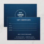 Carte Ajouter un certificat cadeau commercial modifiable (Devant / Derrière)
