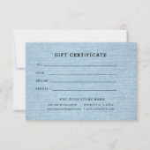 Carte Ajouter un certificat cadeau commercial modifiable (Devant)