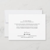 Carte Ajouter un logo Bordure blanche Merci couleur modi (Dos)