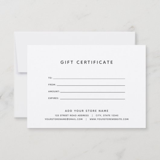 Carte Ajouter un logo Bordure gris foncé Certificat cade (Dos)