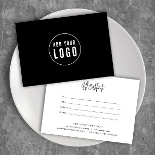 Carte Ajouter un logo personnalisé Script de couleur Cer