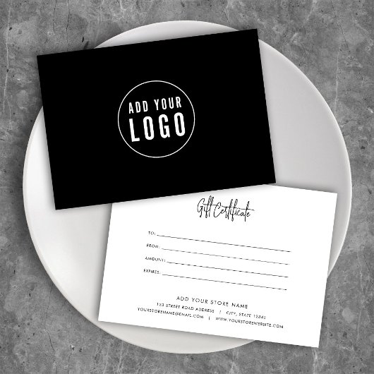 Carte Ajouter un logo personnalisé Script de couleur Cer