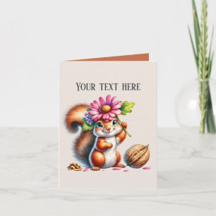 Carte Ajouter un message à l'écureuil