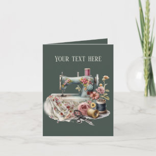 Carte Ajouter un message aux amateurs de couture