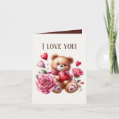 Carte Ajouter un message d'amour mignon (Devant)