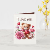 Carte Ajouter un message d'amour mignon (Fleur jaune)