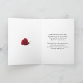 Carte Ajouter un nom Anniversaire Antique Roses peints (Intérieur)