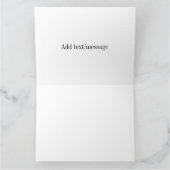 Carte Ajouter un nom de photo classique élégant Bonne fê (Intérieur)
