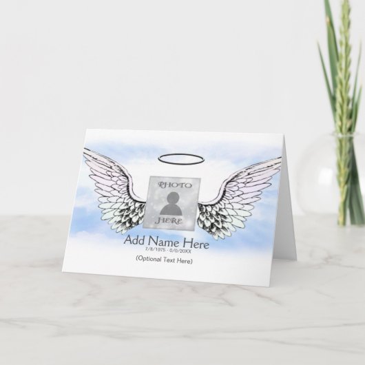 Carte Ajouter un nom et un mémorial photo (Devant)