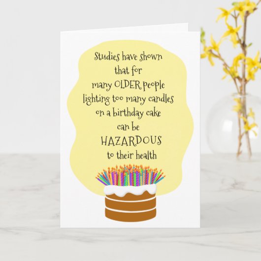 Carte Ajouter un nom Fun Cake Candles 70e anniversaire S (Fleur jaune)