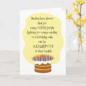 Carte Ajouter un nom Fun Cake Candles 75e anniversaire S (Fleur jaune)
