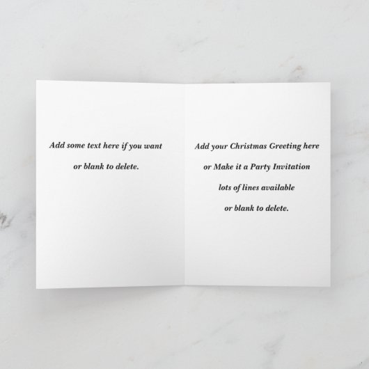 Carte Ajouter un nom Greeting Text Père Noël Dipping Toe (Intérieur)