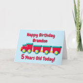 Carte Ajouter un nom Personnaliser Train Child Boy's (Devant)