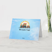 Carte Ajouter un nom Photo Image Enfant's Steam Train Bo (Dos)