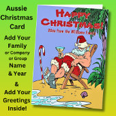 Carte Ajouter un nom Texte de salutation Père Noël Dormi