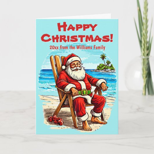 Carte Ajouter un nom Texte de salutation Père Noël on Be (Devant)