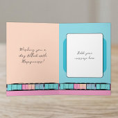 Carte Ajouter un nom turquoise 21e anniversaire