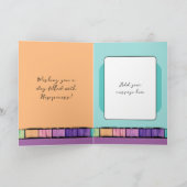 Carte Ajouter un nom turquoise 30e anniversaire (Intérieur)