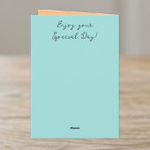 Carte Ajouter un nom turquoise 30e anniversaire