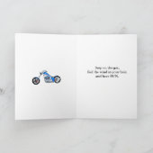 Carte Ajouter un nom, un anniversaire de moto (Intérieur)