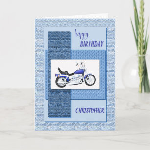 Carte Ajouter un nom, un anniversaire de moto