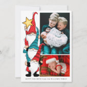 Carte AJOUTER VOS PHOTOS Gnomes Décoration Arbre (Devant)