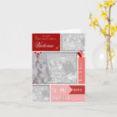 Carte AJOUTER VOS PHOTOS Jour le plus doux Kissing Cheru (Fleur jaune)