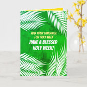 Carte Ajouter votre langue pour la Semaine Sainte et le  (Fleur jaune)