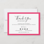 Carte Ajouter votre logo et votre Merci de couleur modif (Devant)