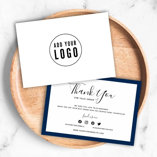 Carte Ajouter votre logo et votre Merci de couleur modif