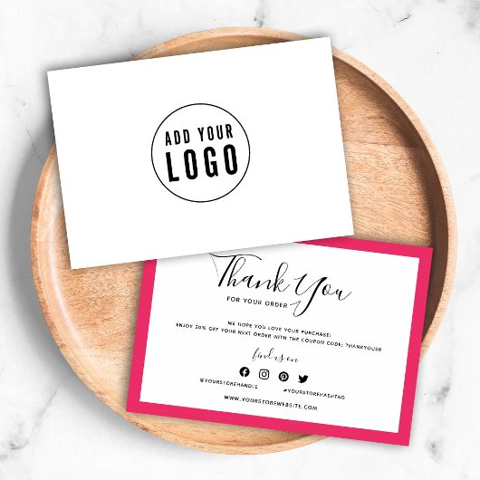 Carte Ajouter votre logo et votre Merci de couleur modif