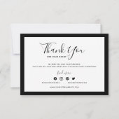 Carte Ajouter votre logo et votre Merci de couleur modif (Devant)