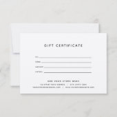 Carte Ajouter Votre Logo Rustic Kraft Certificat Cadeau (Dos)