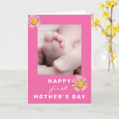 Carte Ajouter votre photo 1er Fête des mères (Fleur jaune)