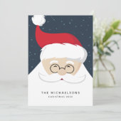 Carte AJOUTER VOTRE PHOTO | Ho Ho Ho Santa Claus (Debout devant)