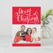 Carte AJOUTER VOTRE PHOTO | Joyeux Noël (Debout devant)