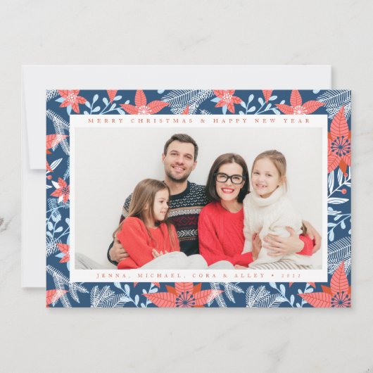 Carte AJOUTER VOTRE PHOTO | Joyeux Noël et Bonne Année (Devant)