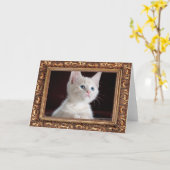 Carte Ajouter Votre Photo Personnalisée Antique Frame (Fleur jaune)