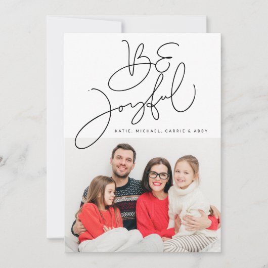 Carte AJOUTER VOTRE PHOTO | Soyez Joyeux (Devant)