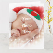 Carte Ajouter votre propre photo (Fleur jaune)