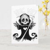 Carte Ajouter Votre Propre Texte : Grim Reaper Hug (Fleur jaune)